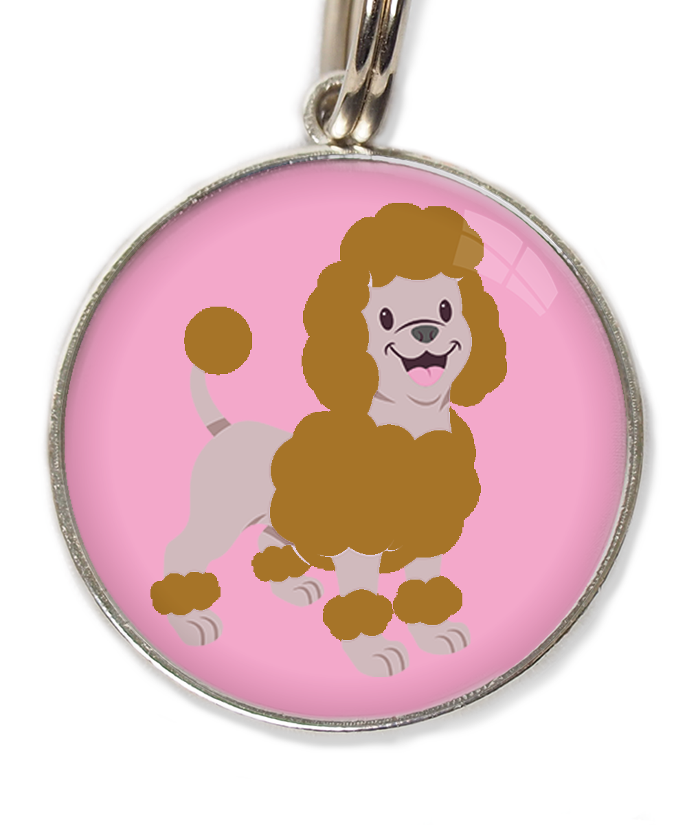 dwergpoedel-bruin-huisdierpenning-lichtroos