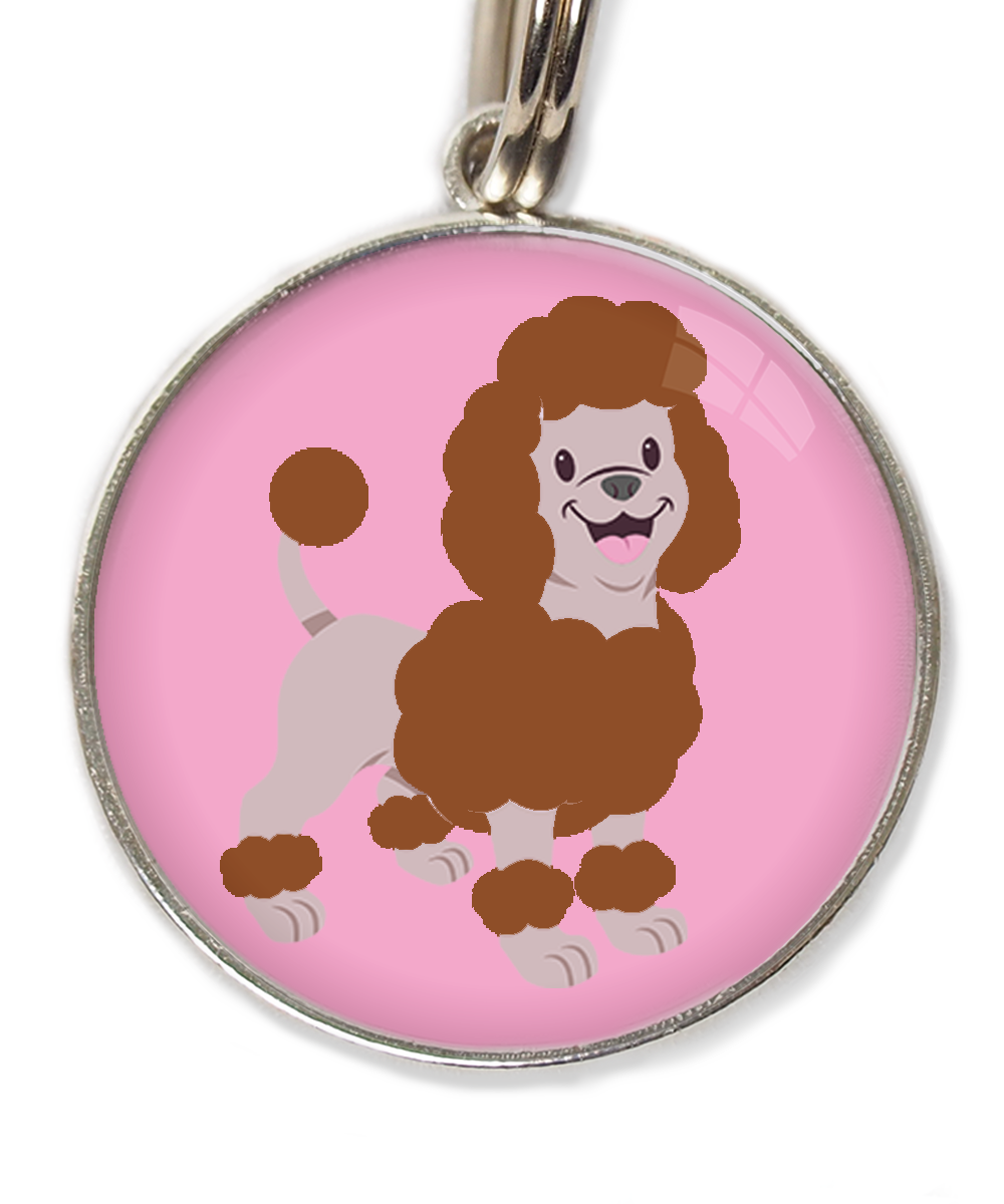 dwergpoedel-chocolade-huisdierpenning-lichtroos