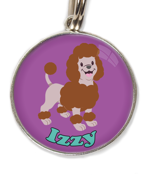 dwergpoedel-chocolade-met-naam-los-huisdierpenning-lilla