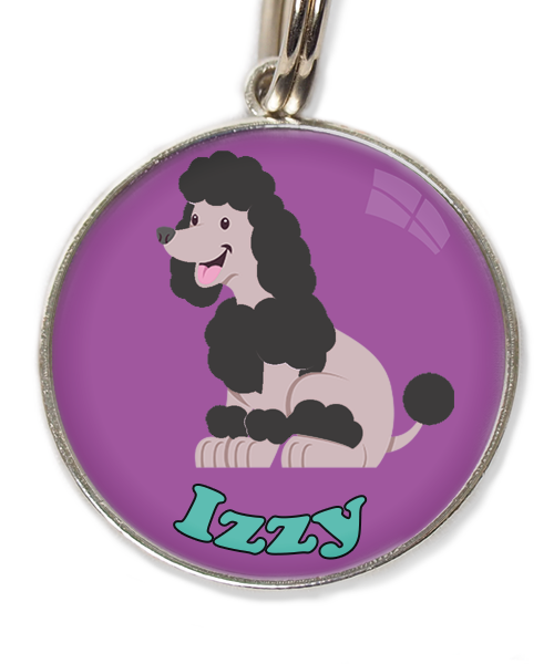 dwergpoodle-zitten-zwart-met-naam-los-huisdierpenning-lilla