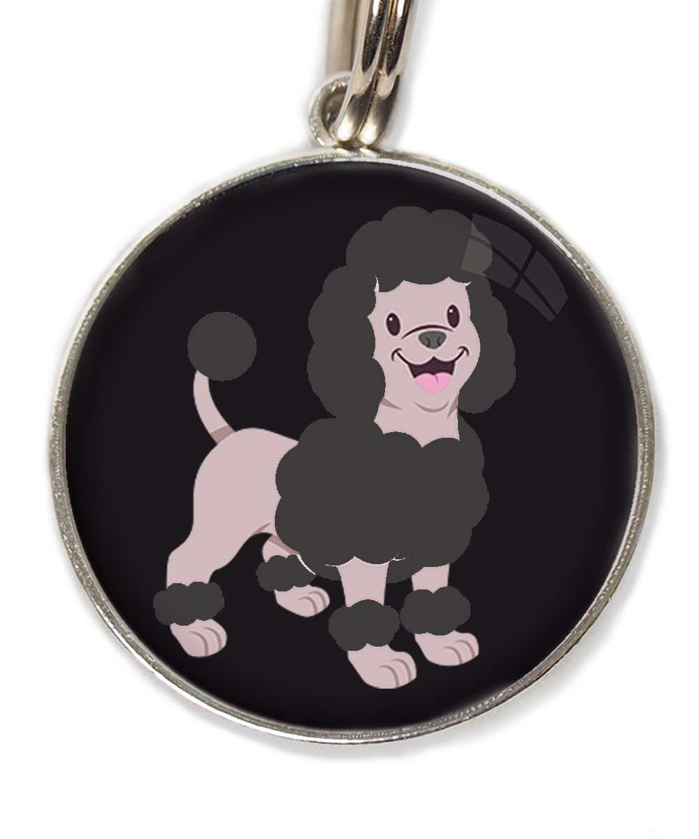 dwergpoodle-zwart-huisdierpenning-zwart