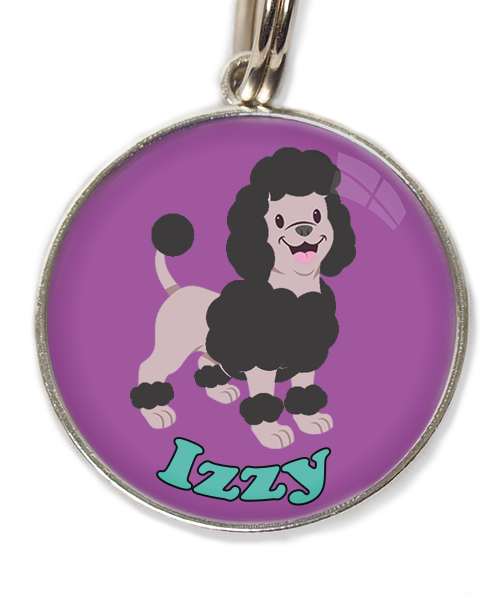 dwergpoodle-zwart-met-naam-los-huisdierpenning-lilla