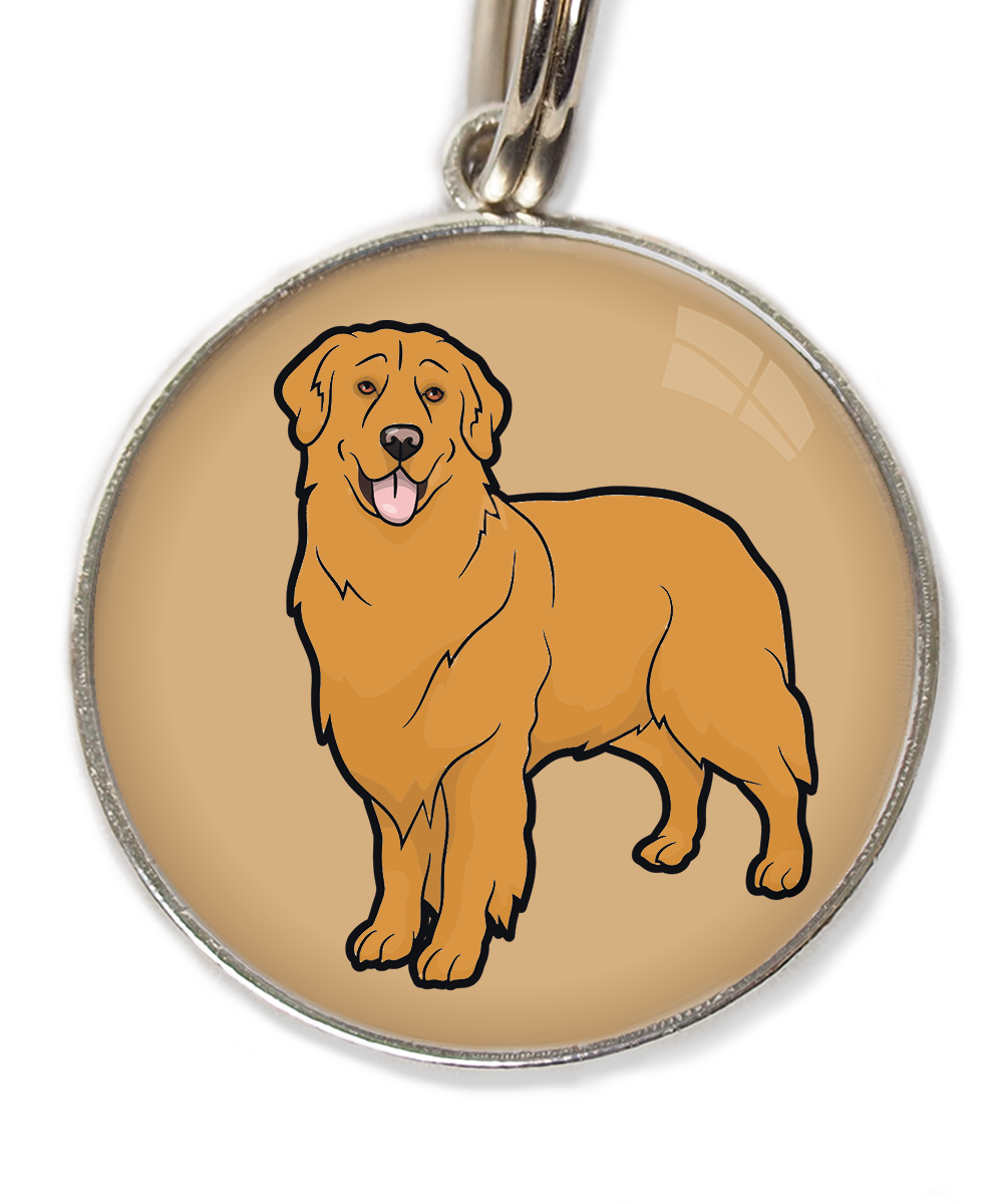 golden-retriever-orange-huisdierpenning-beige