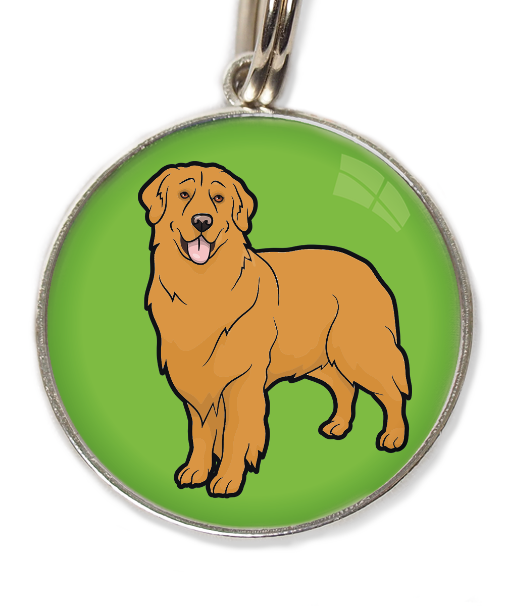 golden-retriever-orange-huisdierpenning-groen