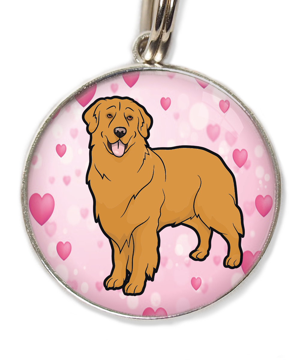 golden-retriever-orange-huisdierpenning-hartjes