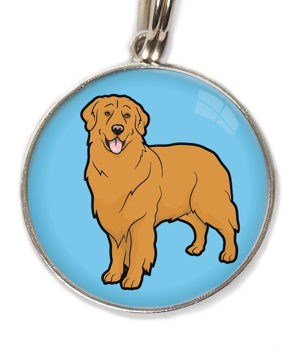 golden-retriever-orange-huisdierpenning-lichtblauw