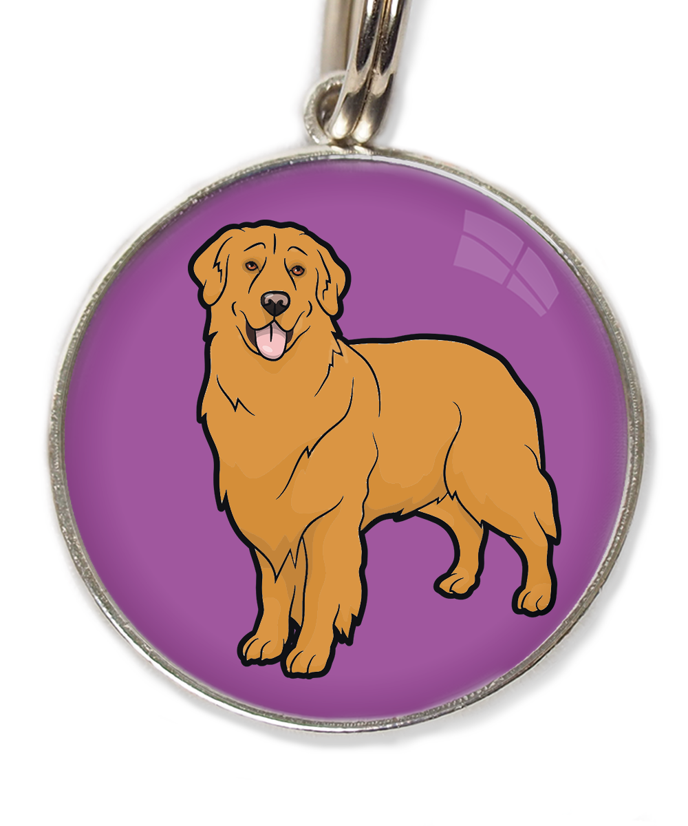 golden-retriever-orange-huisdierpenning-lilla