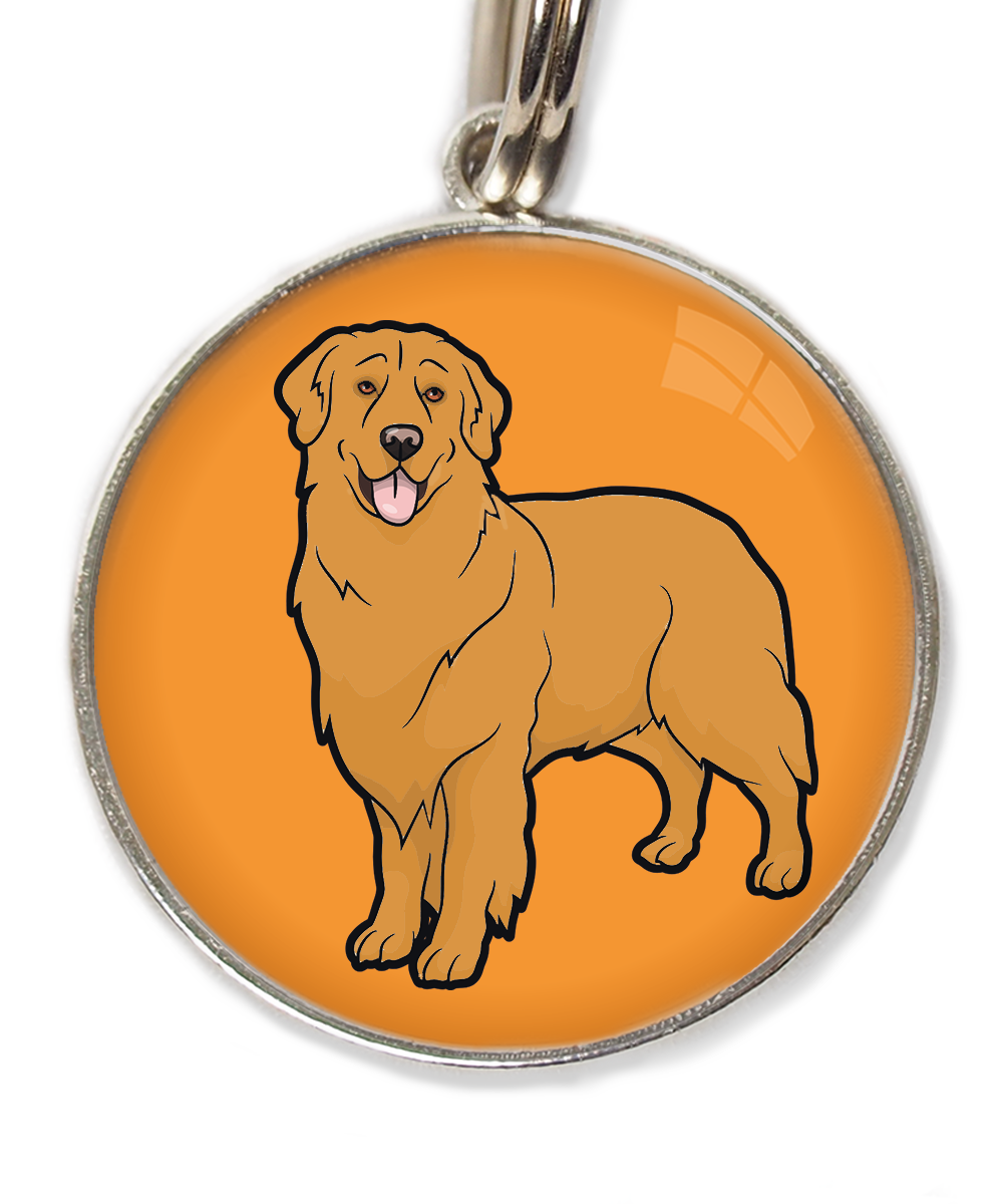 golden-retriever-orange-huisdierpenning-oranje