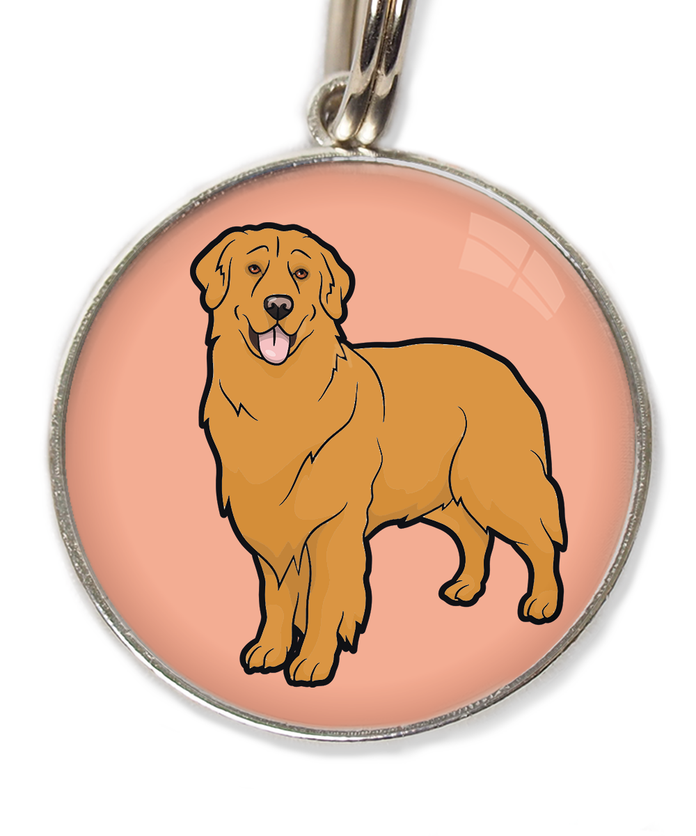 golden-retriever-orange-huisdierpenning-peach