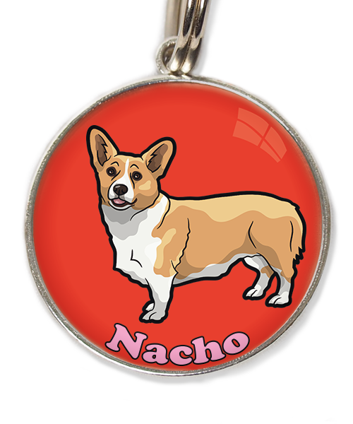 gorgi-met-naam-los-huisdierpenning-rood