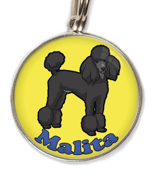 konings-poedel-met-naam-los-huisdierpenning-geel