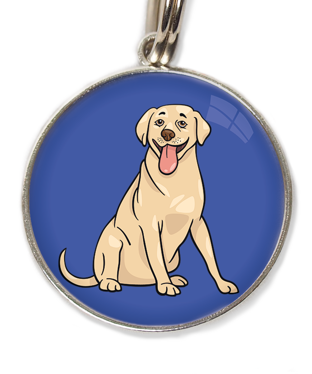 labrador-beige-huisdierpenning-blauw