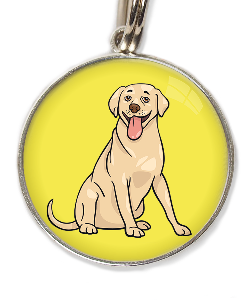 labrador-beige-huisdierpenning-geel