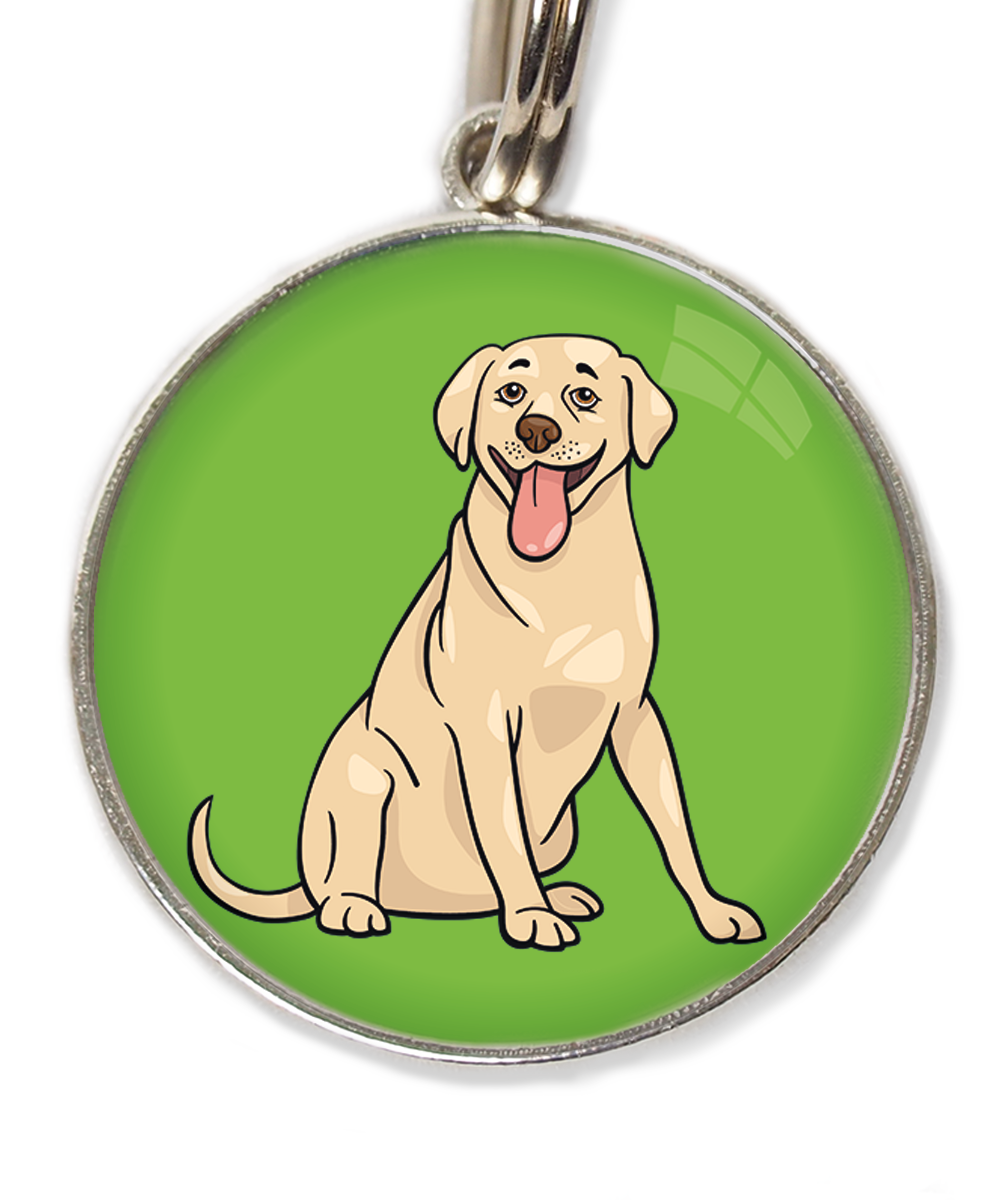 labrador-beige-huisdierpenning-groen