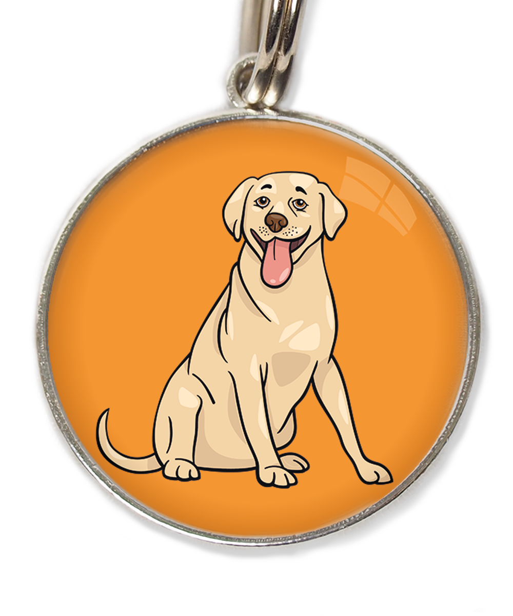 labrador-beige-huisdierpenning-oranje