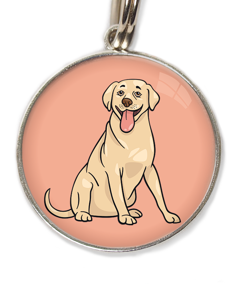 labrador-beige-huisdierpenning-peach