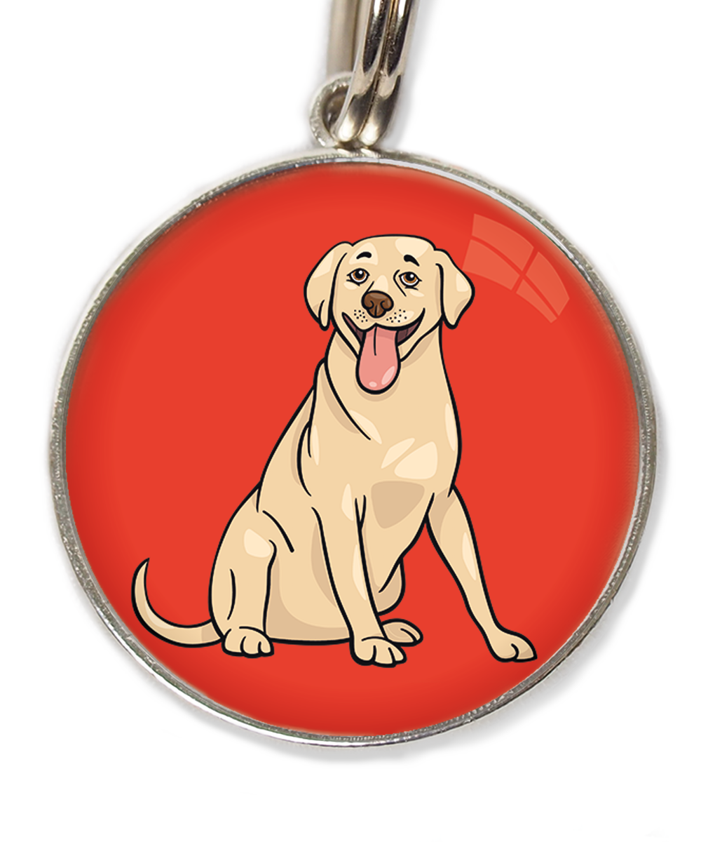 labrador-beige-huisdierpenning-rood