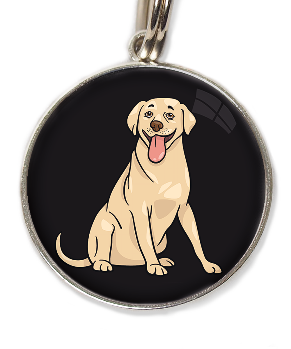 labrador-beige-huisdierpenning-zwart