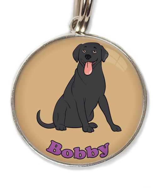 labrador-zwart-met-naam-los-huisdierpenning-beige