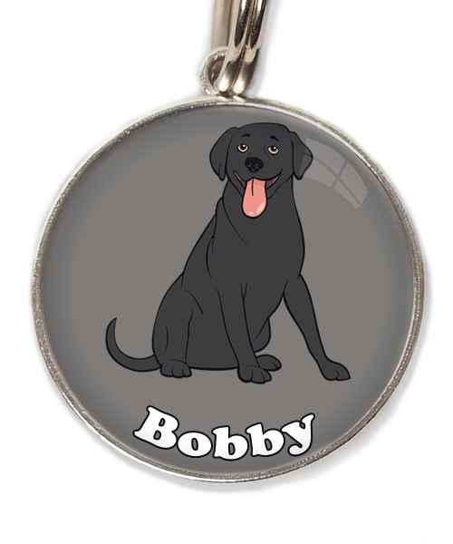 labrador-zwart-met-naam-los-huisdierpenning-lichtgrijs