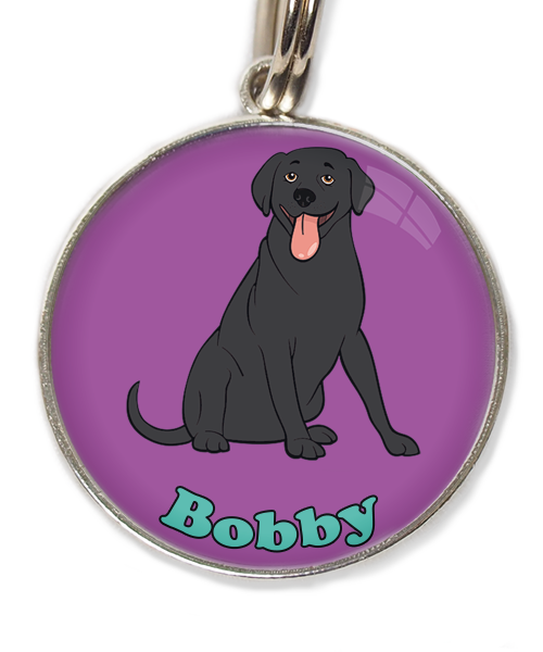 labrador-zwart-met-naam-los-huisdierpenning-lilla