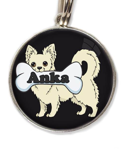 langharige-chihuahua-huisdierpenning-zwart-1