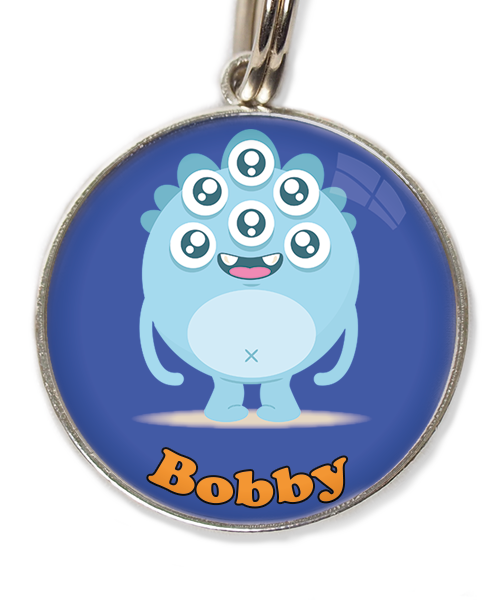 monster-blauw-met-naam-los-huisdierpenning-blauw