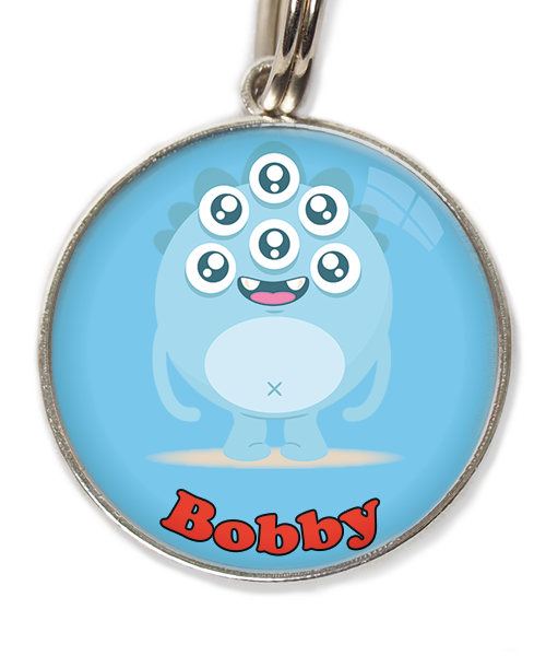 monster-blauw-met-naam-los-huisdierpenning-lichtblauw