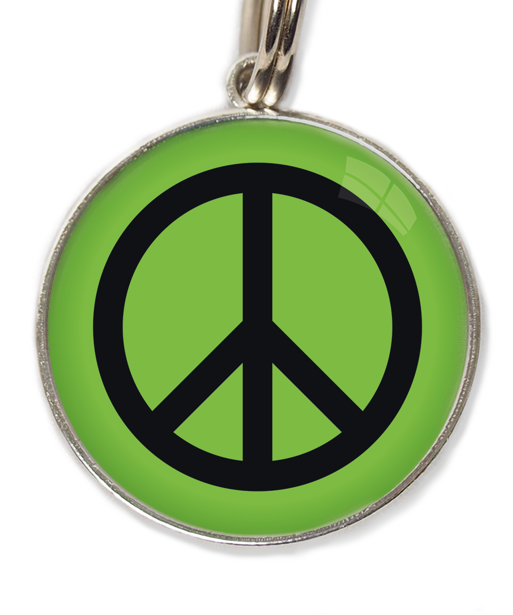 peace-sign-huisdierpenning-groen