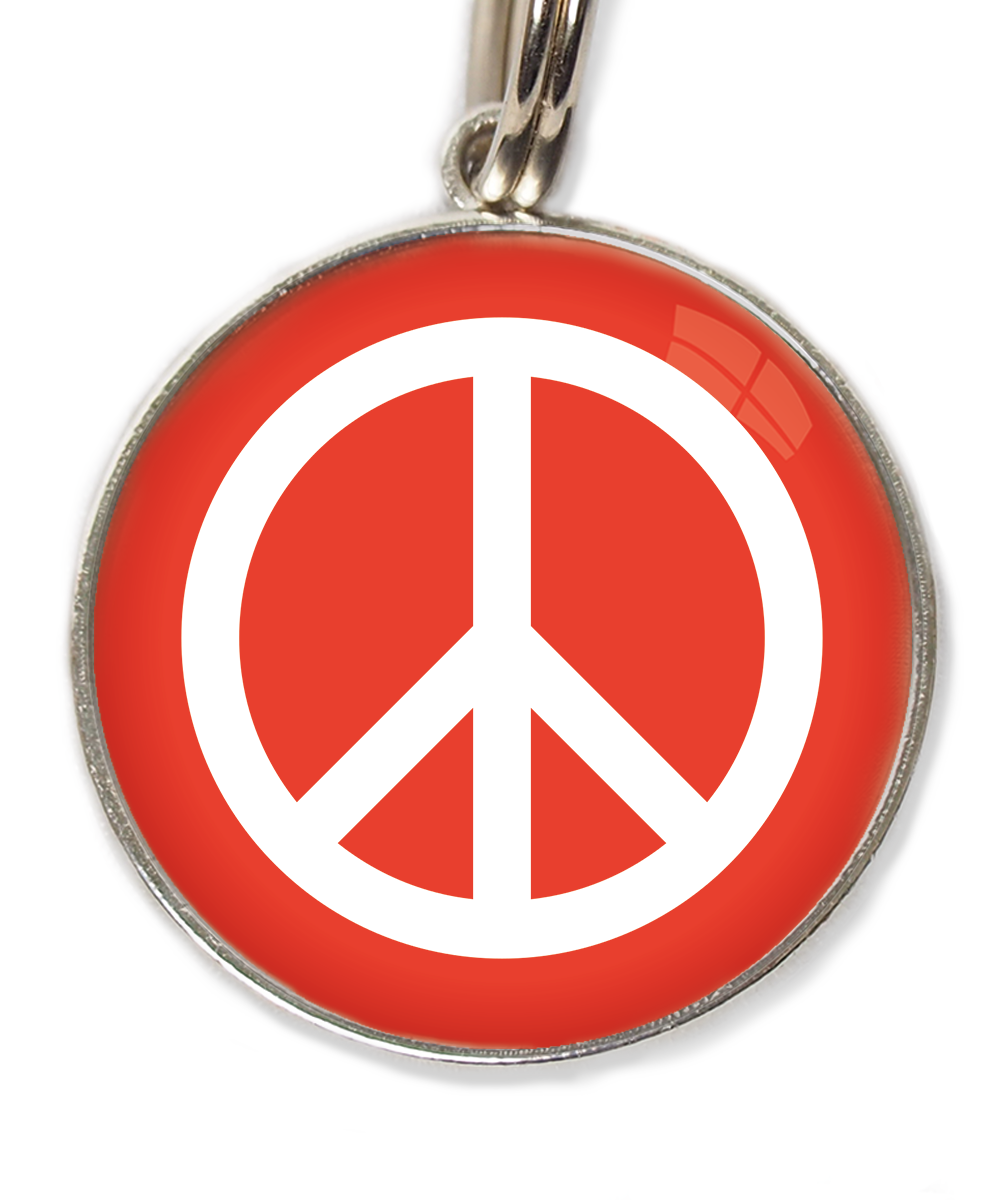 peace-sign-huisdierpenning-rood