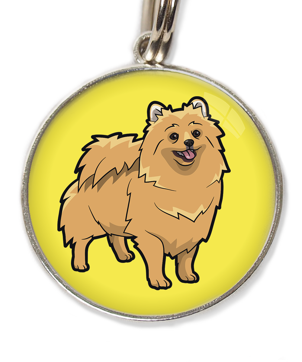 pomerian-huisdierpenning-geel