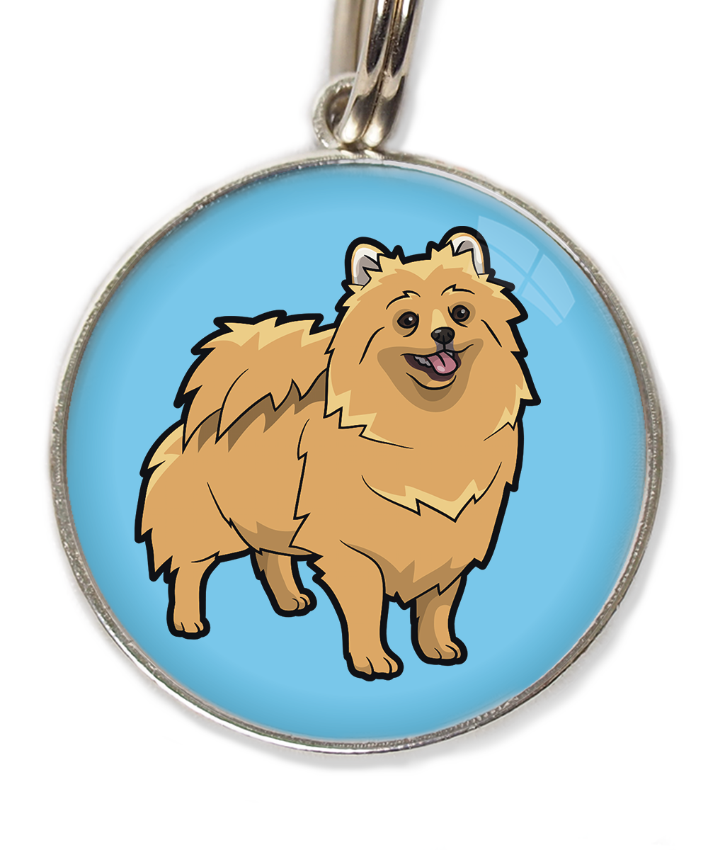 pomerian-huisdierpenning-lichtblauw