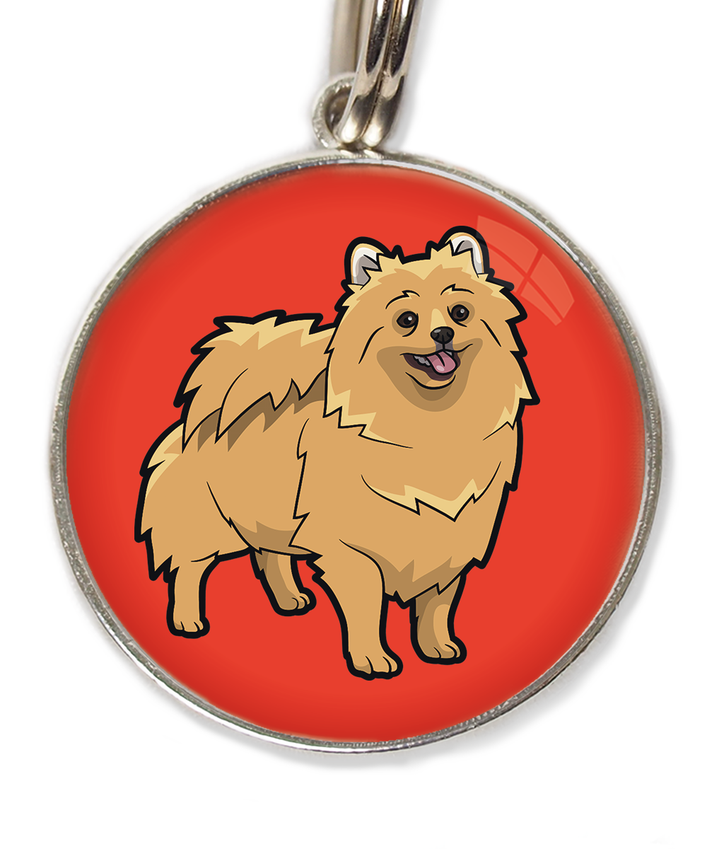 pomerian-huisdierpenning-rood