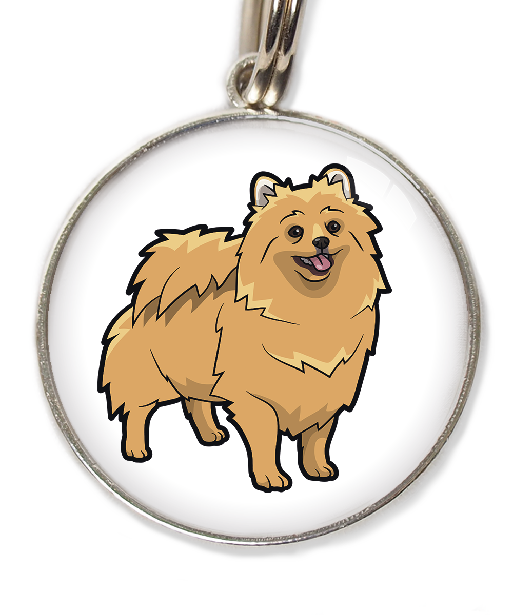 pomerian-huisdierpenning-wit