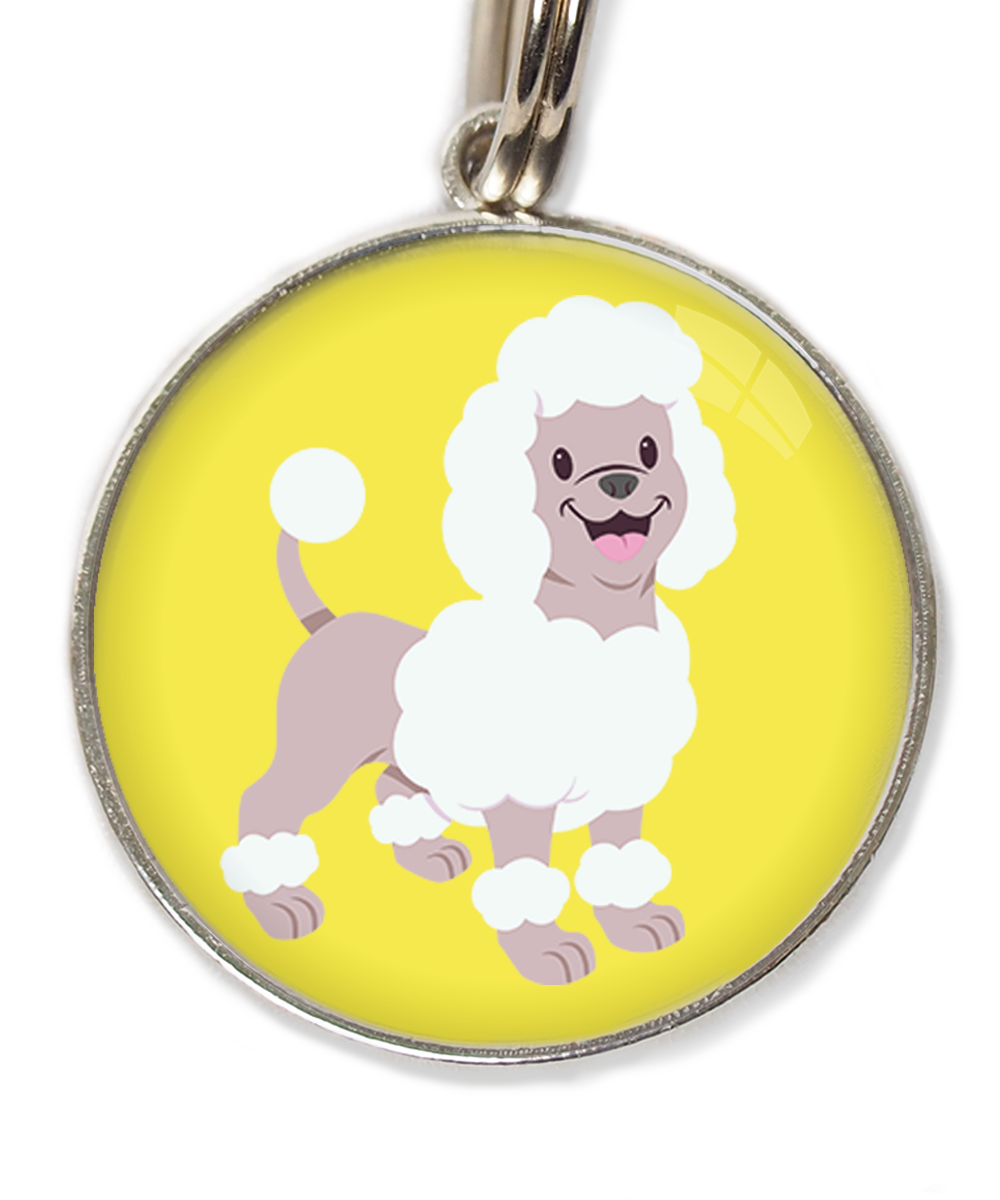 poodle-wit-huisdierpenning-geel