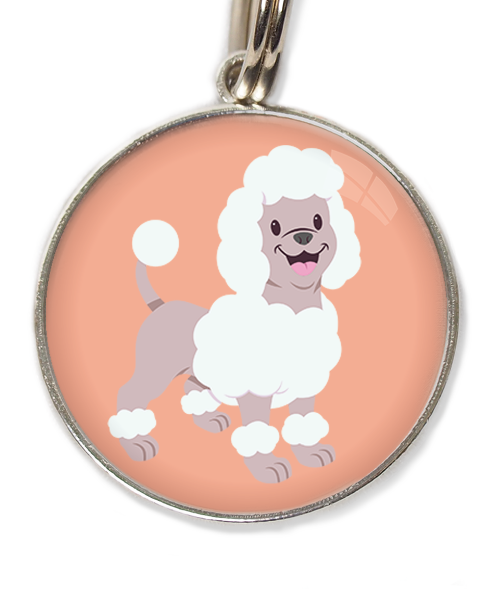 poodle-wit-huisdierpenning-peach