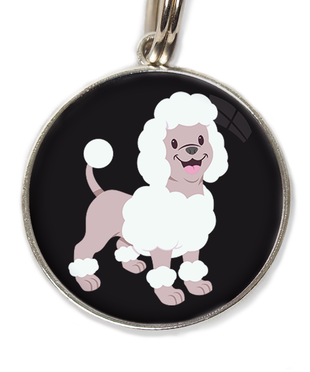 poodle-wit-huisdierpenning-zwart