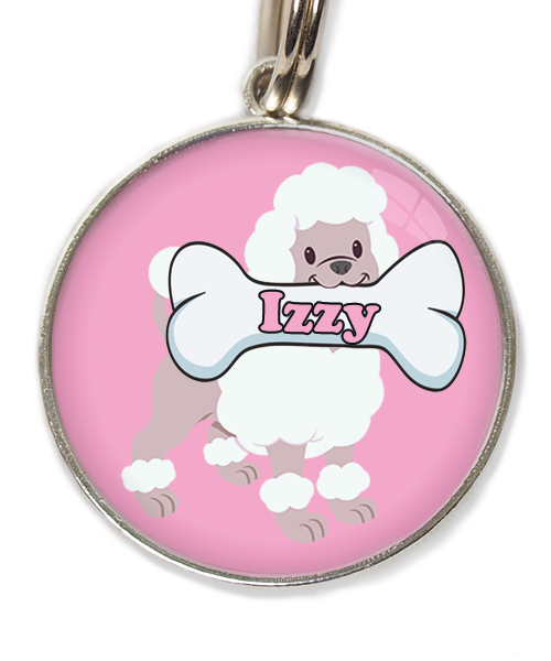poodle-wit-met-naam-been-huisdierpenning-lichtroos