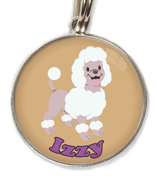 poodle-wit-met-naam-los-huisdierpenning-beige