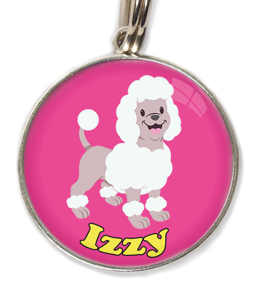 poodle-wit-met-naam-los-huisdierpenning-fushia