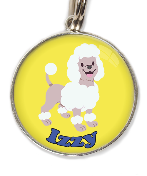 poodle-wit-met-naam-los-huisdierpenning-geel
