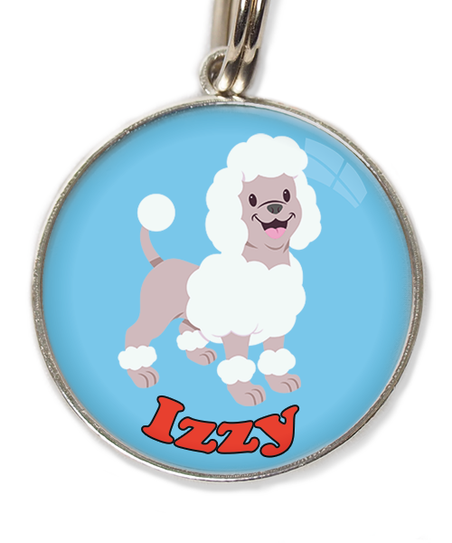 poodle-wit-met-naam-los-huisdierpenning-lichtblauw