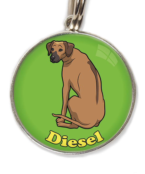 ridgeback-met-naam-los-huisdierpenning-groen