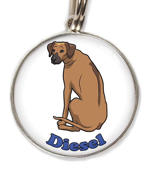 ridgeback-met-naam-los-huisdierpenning-wit