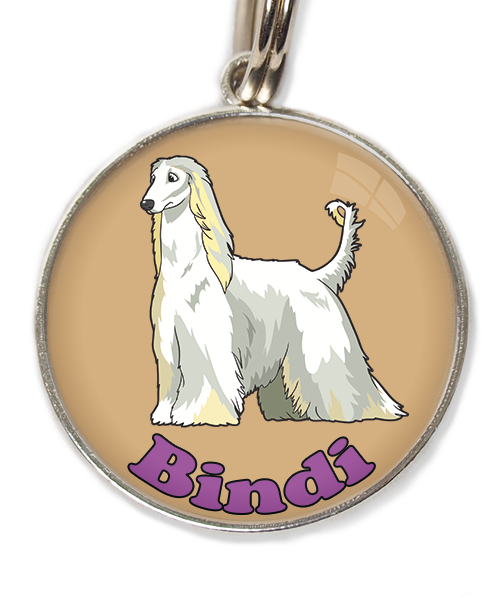 afgaanse-windhond-met-naam-los-huisdierpenning-beige