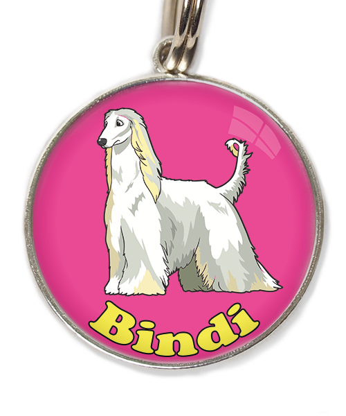 afgaanse-windhond-met-naam-los-huisdierpenning-fushia