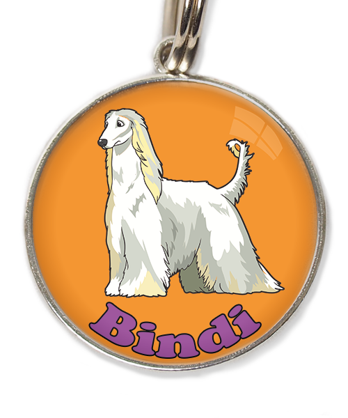 afgaanse-windhond-met-naam-los-huisdierpenning-oranje