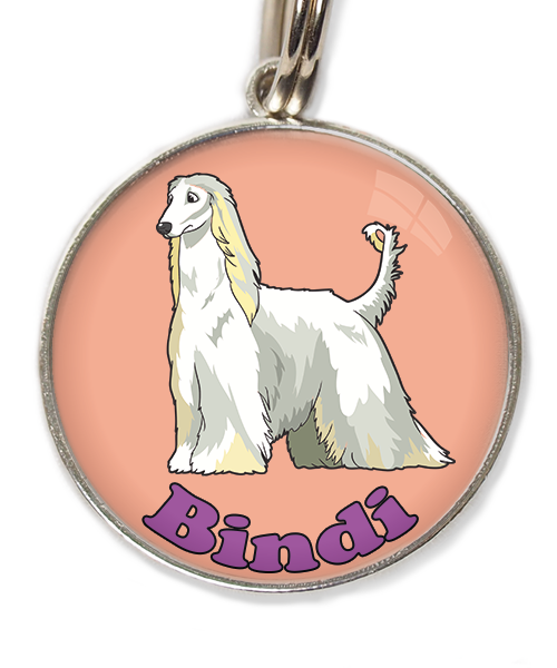 afgaanse-windhond-met-naam-los-huisdierpenning-peach