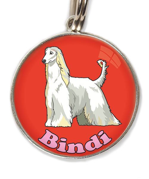 afgaanse-windhond-met-naam-los-huisdierpenning-rood