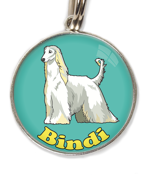 afgaanse-windhond-met-naam-los-huisdierpenning-turquoise